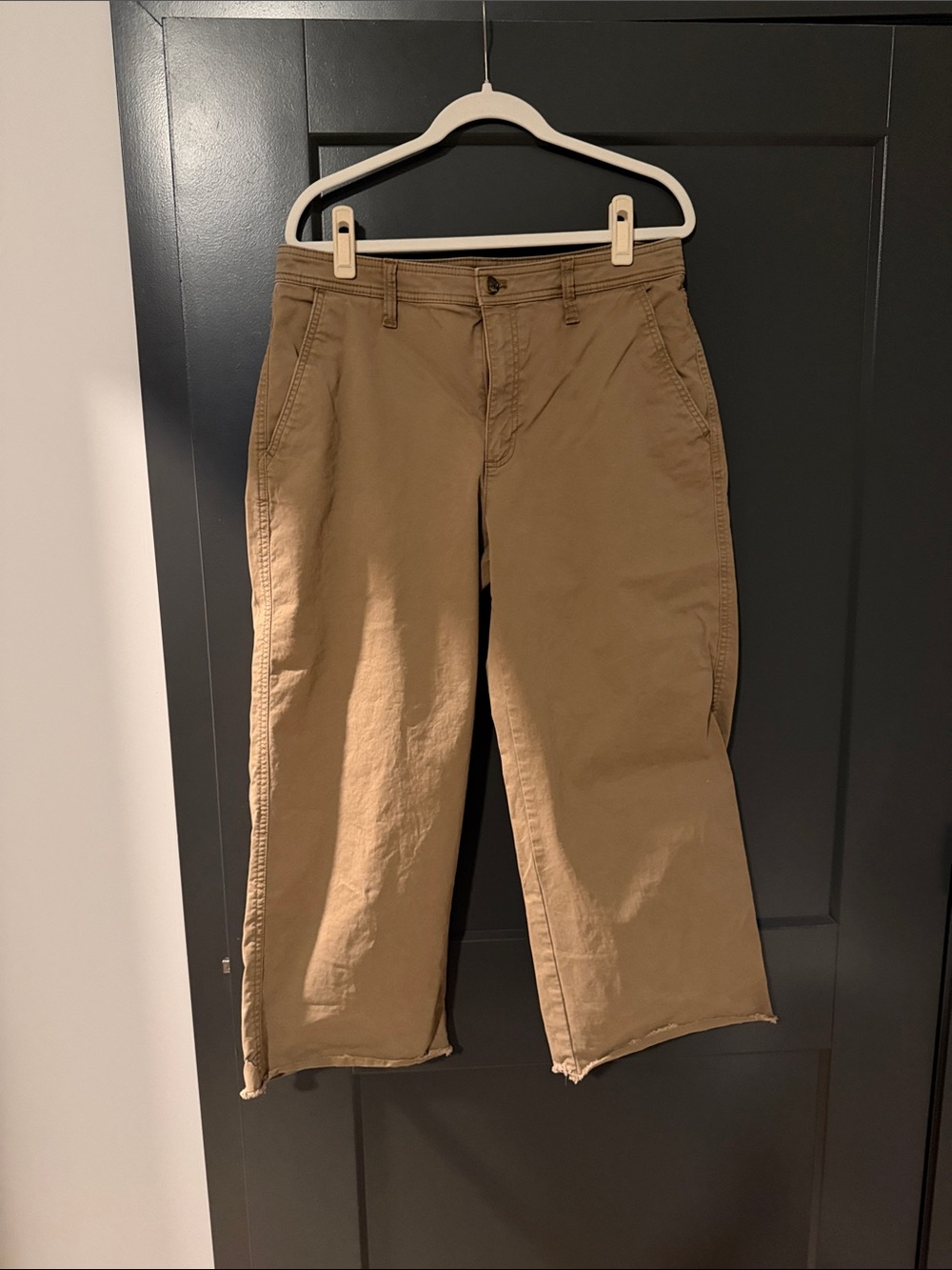 Banana Republic high rise cropped Chino Pants in Tan